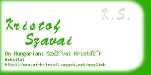 kristof szavai business card